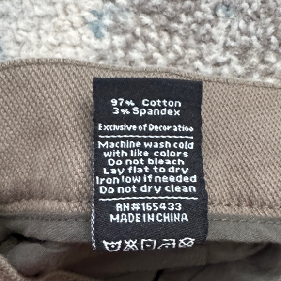 Origin Apparel Men’s Stretch Pants Taupe Brown Slim Fit 33x32 - Picture 6 of 7